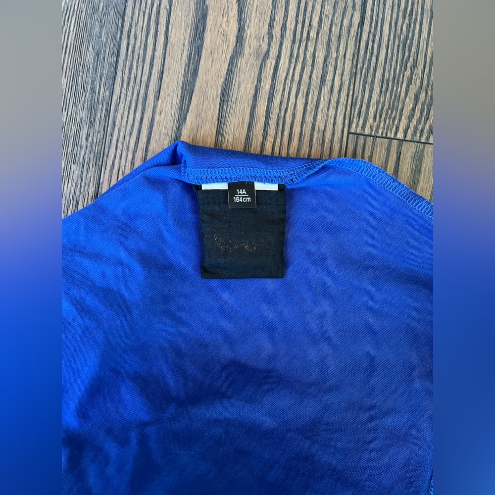 Versace Royal Blue Tee with Red Logo - Picture 4 of 5